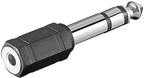 Goobay 11100 Adaptateur de casque ; prise Jack AUX 6 35 mm vers 3 5 mm - Connecteur Jack 6 35 mm (3 broches stéréo) > Prise Jack 3 5 mm (3 broches stéréo)