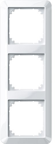 Merten 389319 - Marco de 1 m (3 compartimentos), color blanco brillante