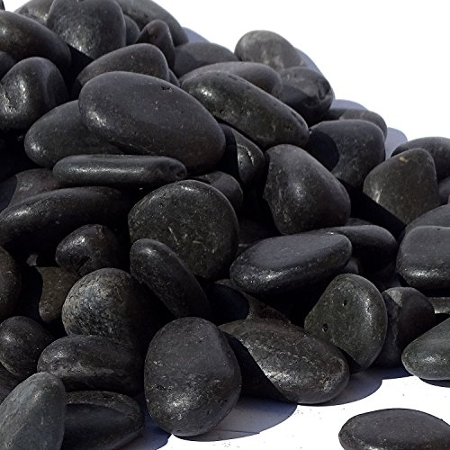 MGS SHOP Zierkies Nero schwarz matt glänzend Feng-Shui Kies frosthart 20 kg (20-40 mm)