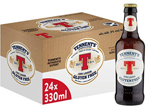 Tennent's Authentic Senza Glutine, Birra Bottiglia - Pacco da 24x33cl
