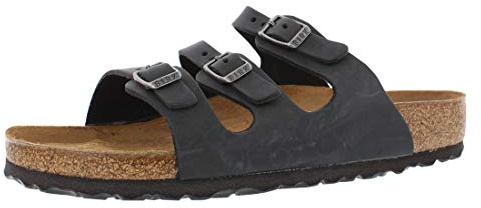 Birkenstock Women's Florida Soft Footbed Black Oiled Leather Sandal 41 (US Women's 10-10.5)