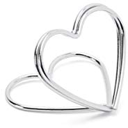 Tischkartenhalter Metall Herz 2,5 cm x 10 Stück Kartenhalter Fotohalter Clip für Hochzeit Silber Partydeko Hochzeitsdeko