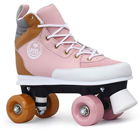 BTFL Rollschuhe Rosa Girlie für Mädchen,Retro-Rollschuhe,Dance-Roller,Rollerskates,rosa,EU 35