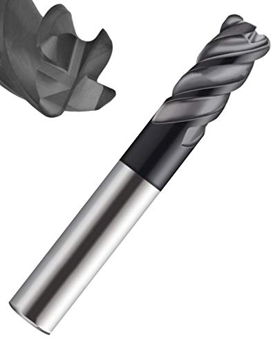 Corintian VHM Torusfräser Ecken Radius Schaftfräser 4 Zähne - AlTiN Beschichtung, Ø 3-10mm, Werkzeugbau und Formenbau, Umfangfräsen, Kopierfräsen, freier Hals - Ø 4 R1,0