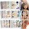 AniSqui Temporäre Tattoos (Waterproof), 12 Blatt Tattoo aufkleber festival, (180+ Designs) Gold Festival Ausrüstung, Festival Armbänder für Frauen, Mädchen