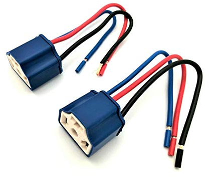Matel Service H4 Keramik Lampensockel Lampen Stecker Lampenstecker Fassung Sockel Anschluß für alle Scheinwerfer mit H4 Leuchtmittel