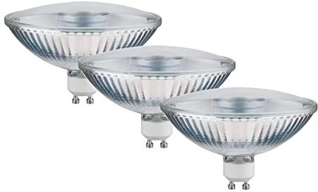 nox light LED Reflektoren GU10 Glas Alu QPAR111 verschiedene Wattagen 4 oder 6,5 Watt dimmbar/nicht dimmbar warmweiß 2700K (warmweiß 6,5 Watt 3er Pack)
