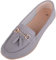 ABSOLUTE FOOTWEAR Womens Slip On Casual Leather Loafer/Deck/Boat Shoes/Sandals - Fossil - UK 3