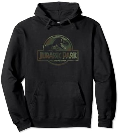 Jurassic Park Camo Fossil Logo Pullover Hoodie
