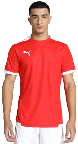 PUMA Herren Teamliga Jersey Shirt, Puma Red-puma White, S EU
