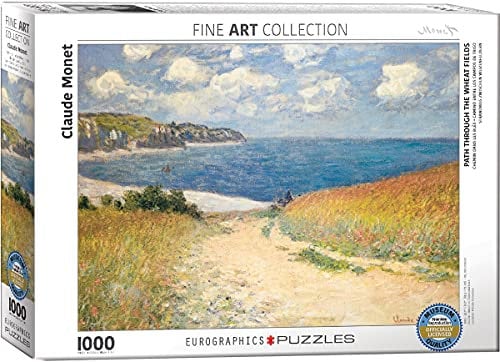 empireposter Claude Monet Strandweg zwischen Weizenfeldern in Pourville - 1000 Teile Puzzle 68x48 cm