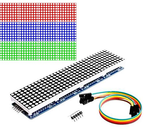 Youmile 8x32 Módulo de pantalla LED de control MCU de luz azul única de matriz de puntos para Arduino/MCU / 51 / AVR / STM32 / Raspberry Pi