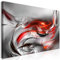 murando Wandbild Mega XXXL Abstrakt Einteiliger XXL-Format Kunstdruck zur Selbstmontage Leinwandbilder moderne Bilder DIY Wanddekoration Wohnung Deko Welle grau rot a-A-0706-ak-e