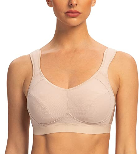 AGONVIN Sports Bras for Women High Impact Plus Size Support Wirefree Running Control