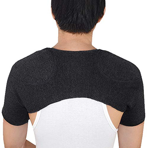 XGOPTS Auto-Chauffant Coussinet d'épaule Double Support d'épaule Epaulière Thermique en Cachemire Soutien d'Épaule Réglable Soulagement de la Douleur et Blessures Protège-épaule pour Femmes et Hommes