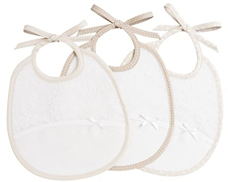 Filet - Set 3 bavaglini neonato da ricamare