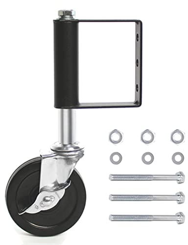 Federbelastete Torrollen, Gefederte Laufrolle Lenkrollen für Schiebetore mit Bremssperre - 10cm, Tragfähigkeit 100Kg