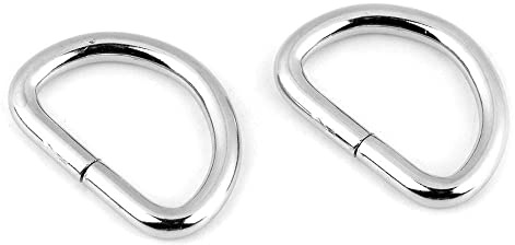 D Rings Buckles for Webbing Strap, Metal, Silver