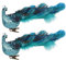 12 Blauer Pfau Weihnachtsdekoration am Baum befestigt für Partys und Weihnachtsdekorationen(2 Pack)