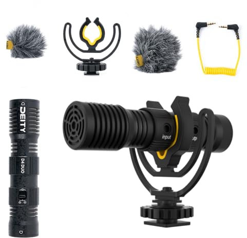 Deity V-Mic D4 Duo Dual Capsule Directional Shotgun Microphone Condenser Recording Microphone for DSLR IpadOS Computers Smartphones