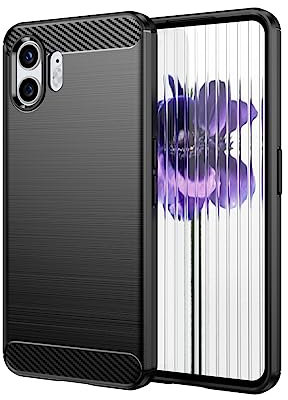 Wookfiss Coque pour Nothing Phone (2) Cover [Anti-Choc Air Cushion][Texture Fibre de Carbone ] Anti-Choc Silicone Housse Etui pour Nothing Phone 2 Bumper Housse Etui de Protection Souple Case