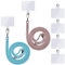 Handykette Universal, Handy Lanyard, Universelles Handy um den Hals hängend mit Pad Handy Lanyard, verstellbar und abnehmbar. (2Roségold+Militärblau)