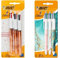 Bic 4 Colour Ballpoint Pens - Rose Gold. Pack of 3 & Marble BIC 4 colours in 1 retractable ball pen pack of 3 (Total 6 Pens)