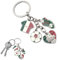 Schlüsselanhänger mit Schlüsselring, Motiv: Rom, Kolosseum, italienische Nationalflagge, aus Metall, Accessoire für Damen und Herren, Geschenkidee