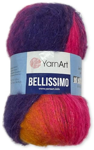 Frida's Wollhaus YarnArt 150 g Bellissimo Stricken Garn Wolle Mohair flauschig 21 Farben (1415 | 8681338535116)