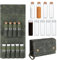 HOMURY Tragbarer Outdoor Gewürzbeutel mit 9 Gewürzgläsern, Tragbare Outdoor-Gewürztasche aus Segeltuch, Camping Spice Kit für Camping, Grillen, Picknick im Freien(Grün)