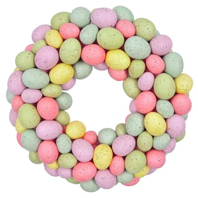 Generic Osterkranz Haustür Handgemacht Türkranz Modern Frühlingskranz für Osterdeko, Dekorativer Tischkranz, als Türkranz Nutzbar 16zoll