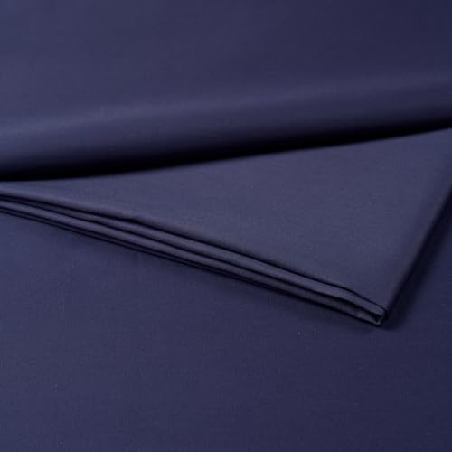 Christy Super King Flat Bed Sheets | 400TC Luxury Bedding | Navy Blue | 100% Cotton Sateen | Soft Silky Bed Linen