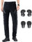 CTBQiTom Motorradhose Herren and Damen Mit Protektoren,Wasserdicht und Atmungsaktiv Motorrad Biker Hosen Mit CE abnehmbaren Schutz,Schwarz,L
