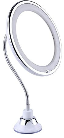 CVNIMV Espejo de tocador Lupa Espejo de Maquillaje con Ventosa Espejo de Maquillaje LED