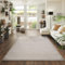Jimri Flauschiger Teppich Läufer - Hochwertiger Kurzflor für Zuhause, Büro, Küche, Eingang, Flur, Wohnzimmer - Maschinenwaschbar - Rutschfester Teppich Waschbar - 200x280 cm - Beige
