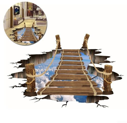 Adesivo antiscivolo per pavimenti in legno con motivo vibrante e nuvola