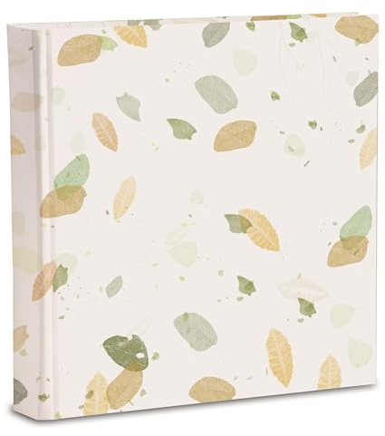 Album Fotografico 31x31/40fg (80 pagine) in cartoncino intervallato da velina Copertina in Carta Stampata con rifinitura plastificata Opaca, Foglie Natura