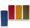 Paluplus Set 4 Evaporatori d'acqua per termosifoni in Ceramica, misura 8x4x18 cm, Umidificatore con motivo RIGHE A ONDE e gancio a forma di S, Colore Rosso, Blu, Giallo e Verde -5732F