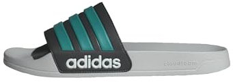 adidas Unisex Adilette Shower Slides, Core Black/Pure Teal/Grey Two, 42 EU