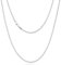 KRKC 14K White Gold Chain Necklace for Men, Flat Diamond-Cut Miami Cuban Link Curb Chain for Men, Hip-Hop Anti-Allergies 2 3 4 5mm 18 20 22 24Inch (2mm-White Gold, 18in)