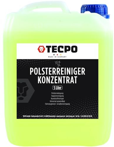 TECPO Polsterreiniger Konzetrat, 5 Liter Fleckenlöser Fleckenentferner Textilreiniger Reinigungsmittel