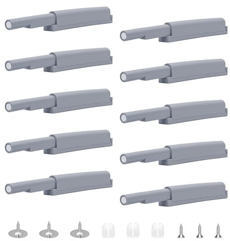 10pcs Push to Open Aimant, poussoir porte placard, push to open porte lourde aimant poussoir porte placard Ouvre et Ferme avec Pression pour La Porte de L'armoire,Tiroir,Meuble et Placard