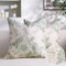 Outdoor Kissen Wetterfest Kissenbezug Wasserdichter Dekorative Kissenbezüge 45X45cm Kissenhüllen Salbeigrün Blumen Zierkissenbezug Frühling Sommer Rustikales Bauernhaus für Garten Sofa Couch 2er Set