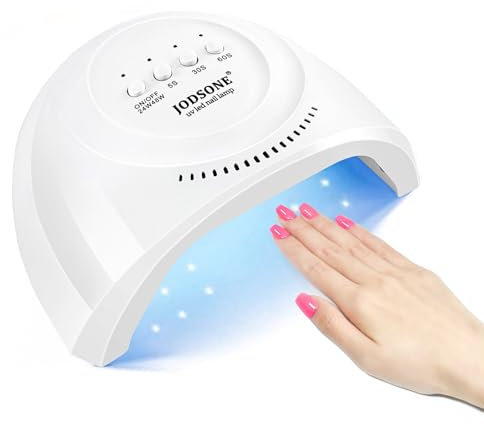 JODSONE Lampe à ongles UV LED avec 30 perles lumineuses pour vernis gel, capteur automatique, 3 minuteries, lumière LED pour ongles en gel
