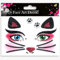 Gesichtstattoo, Face Art Sticker Katze,Katze Aufkleber Gesichtstattoo,Face Tattoo Aufkleber,Ablösbare Glitzer Gesicht Aufkleber,für Karneval,Halloween,Weihnachten