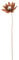 Premier Rusty Patina Metal Flower Lily Curved Garden Stake with Silver Ball 85cm Tall