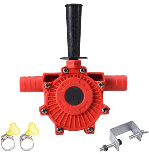 miaomiao Wasserpumpe, Akkuschrauber Pumpe, Selbstansaugend, Hand Bohrmaschine, Max 3500 U/min, Rot, Kunststoff, 30 Liter pro Minute