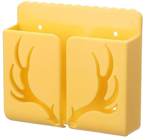 LABRIMP Antler Pattern Remote Control Storage Box for Tv Controller Holder Wall-mounted Shelf in Bedroom Home Decor