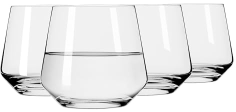 RITZENHOFF 6111018 Wasserglas 400 ml, 4er Set - Lichtweiss - stilvolles Wasserglas 4er-Set - Made in Germany