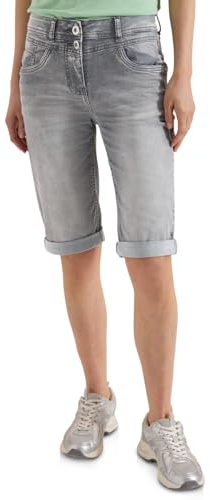 Cecil Damen Straight Leg Jeansshorts im Slim Fit